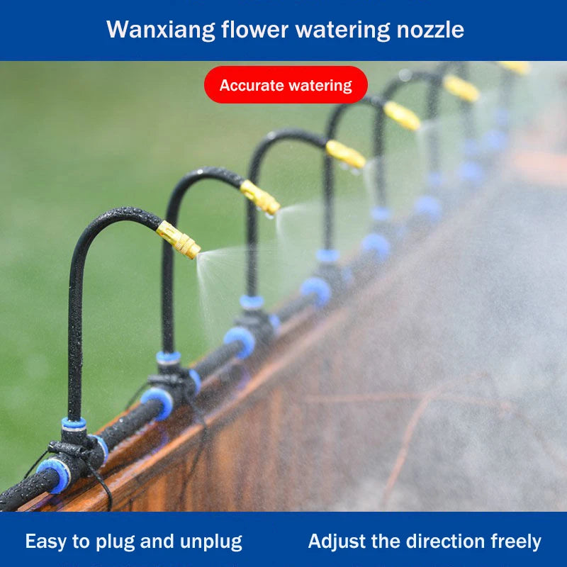 Kit d'Irrigation Automatique 5-20M - Arroseur Rotatif Buse Cuivre Jardin Balcon