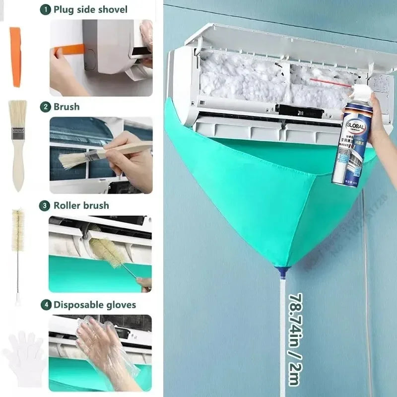 Nettoyage Climatiseur 1/6/8 pièces - Housse Étanche + Tuyau - APPRO-DISTRI