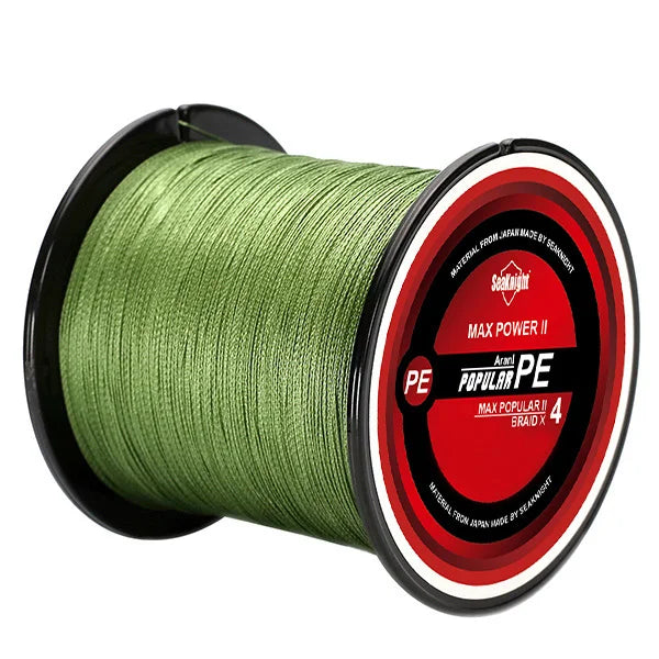 Tresse Pêche SeaKnight TriPoseidon 4 Brins 300m PE 8-60LB Multifilament Carpe Carnassier