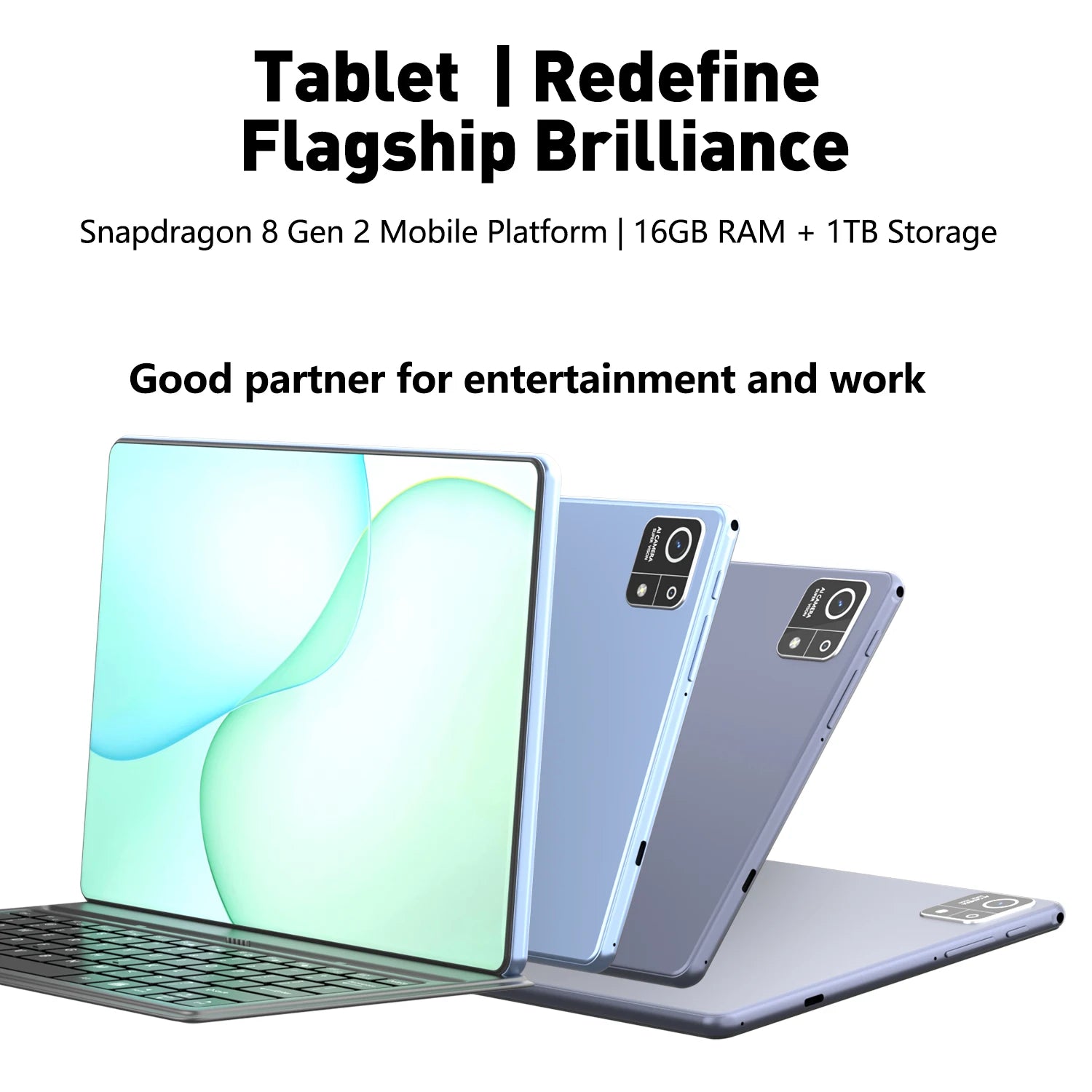 Tablette Android 13 - 10.1" Full HD, 16GB RAM + 1TB Stockage, WiFi 5G, GPS