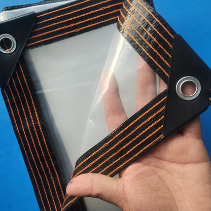 Bâche Transparente Imperméable avec Œillets – Protection Pluie Extérieure en PE
