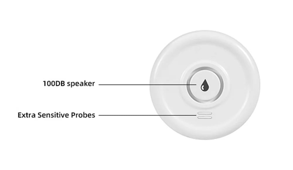Détecteur de Fuite d'Eau WiFi Fuers – Alarme 100dB, Alerte Smartphone, Compatible Tuya/Smart Life