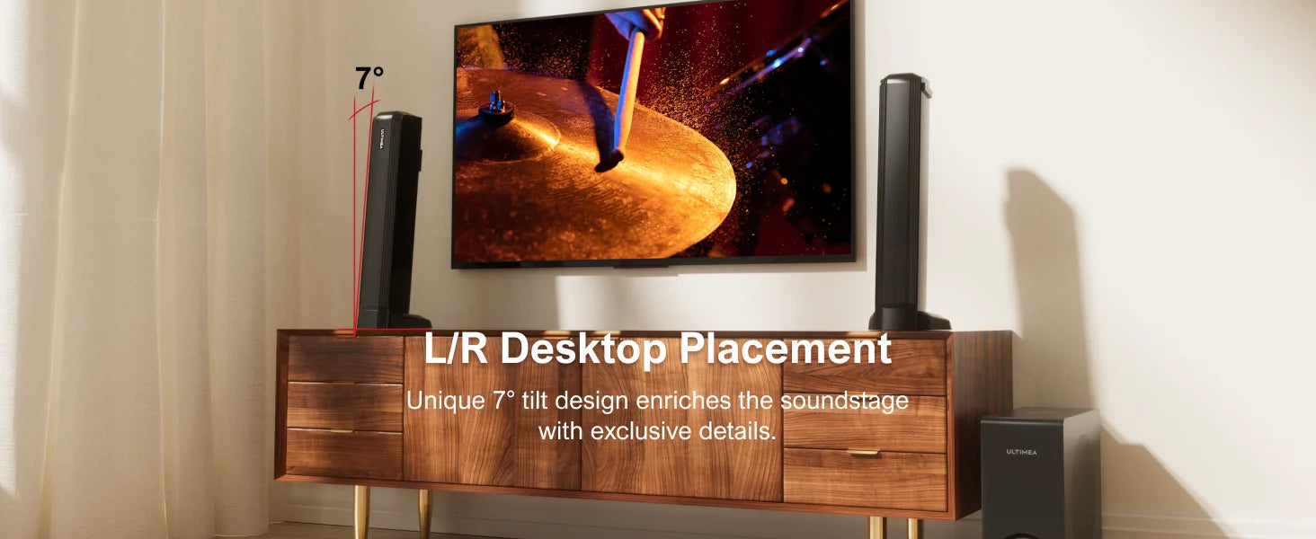 Barre de Son ULTIMEA 200W 4.1CH - Système Home Cinéma Bluetooth avec Subwoofer