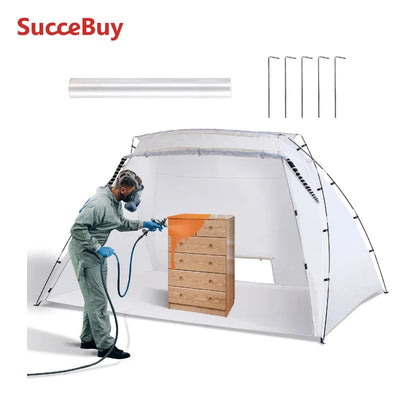 Cabine de Peinture Portable SucceBuy – Tente Pliable Oxford 210D, 2 Tailles, Film Protecteur Inclus