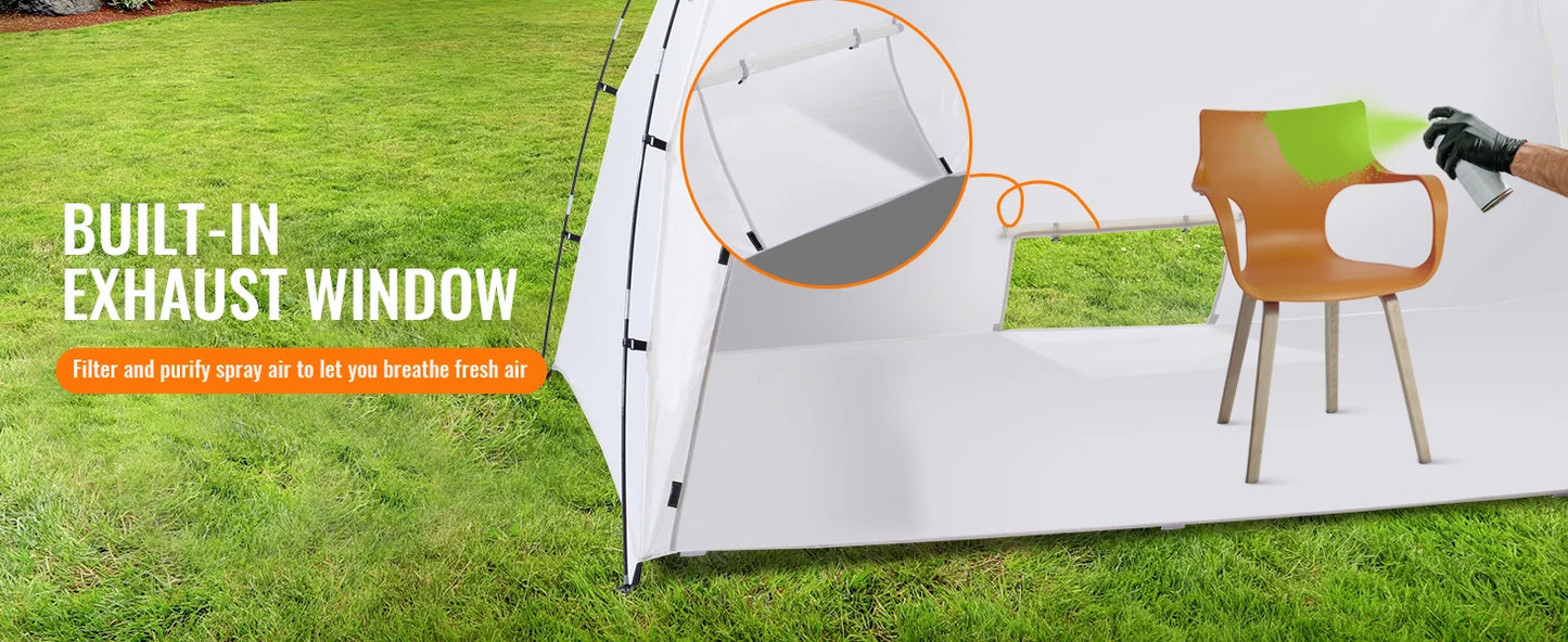 Cabine de Peinture Portable SucceBuy – Tente Pliable Oxford 210D, 2 Tailles, Film Protecteur Inclus