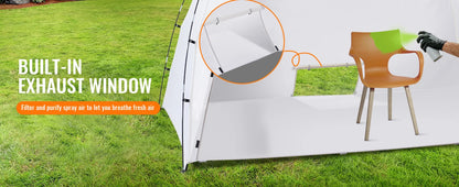 Cabine de Peinture Portable SucceBuy – Tente Pliable Oxford 210D, 2 Tailles, Film Protecteur Inclus
