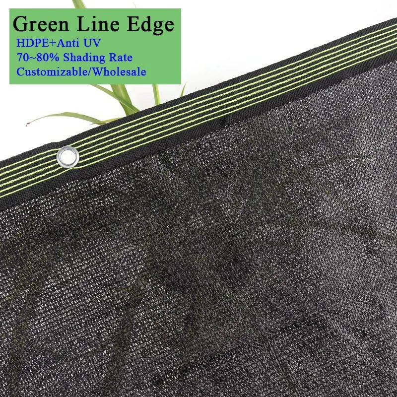 Filet d'Ombrage HDPE Noir 4/6/12PIN – Pare-Soleil Anti-UV 50~90% | Jardin, Serre, Pergola