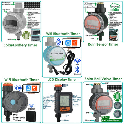 Kit Irrigation Goutte-à-Goutte KESLA – Tuyau 4/7mm, Programmateur & Capteur Pluie (5M à 50M)