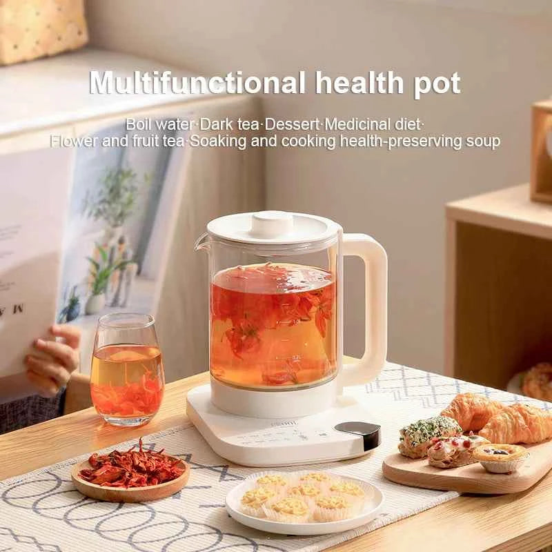 Bouilloire Électrique Multifonction 1,8L - Théière en Verre pour Thé, Infusions et Soupes