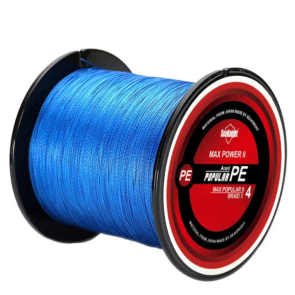 Tresse Pêche SeaKnight TriPoseidon 4 Brins 300m PE 8-60LB Multifilament Carpe Carnassier