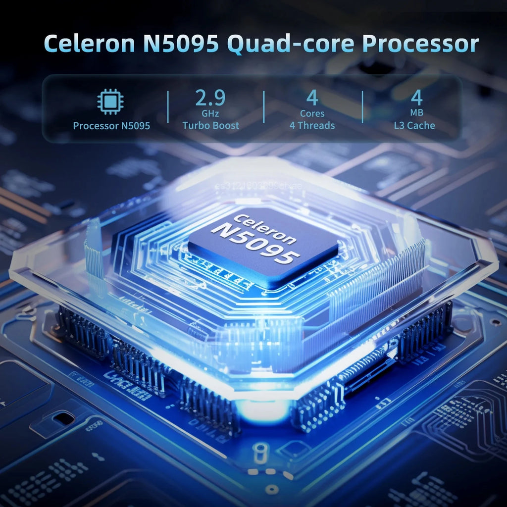 PC Portable 15.6" Intel N95 - 32GB RAM, 2TB SSD, Windows 11, Rétroéclairé, Empreinte Digitale