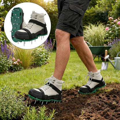 Sandales Aérateur de Pelouse — Pointes Galvanisées 4,2 cm | Vert ou Noir