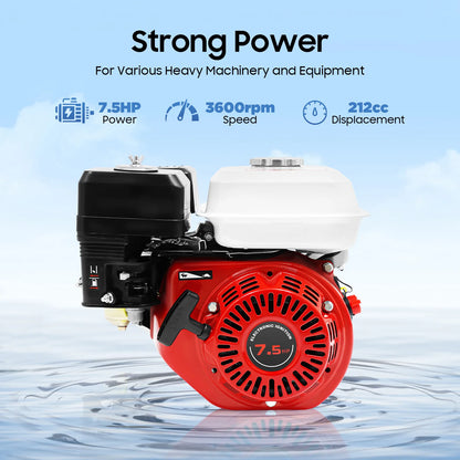 Moteur Thermique 4 Temps 212cc 7,5 CV – 3000W Vilebrequin 20mm | Générateur, Karting, Pompe