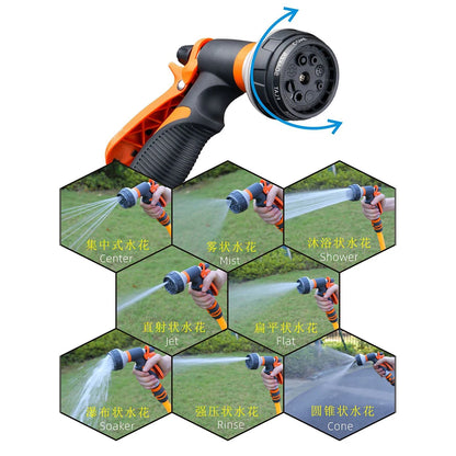 Pistolet d'Arrosage 8 Modes Haute Pression Réglable – Jardin, Pelouse & Nettoyage Extérieur (6 Styles)