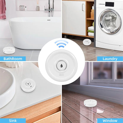 Détecteur de Fuite d'Eau WiFi Fuers – Alarme 100dB, Alerte Smartphone, Compatible Tuya/Smart Life