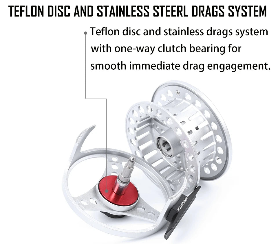 Canne à Mouche Maximumcatch 3-8WT Combo Set 8'6"-9' Medium-Fast Moulinet Soie Triangle Tube