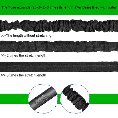 Tuyau d'Arrosage Extensible avec Pistolet Haute Pression 7 Modes