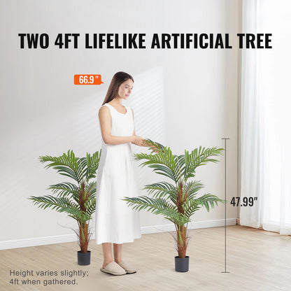 Palmier Artificiel 120/150/180 cm – Fausse Plante en PE, Anti-Basculement, Faible Entretien