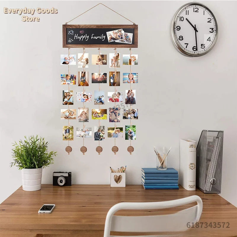 Pinces Murales en Bois pour Photos