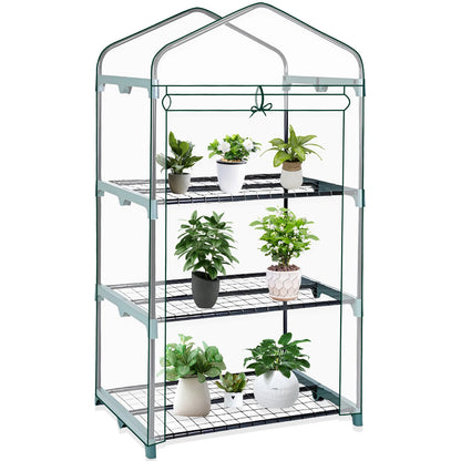 Housse de Serre de Jardin Transparente PVC – Imperméable, Anti-UV, Double Fermeture Éclair | 2 Tailles