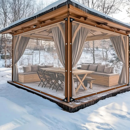 Bâche transparente imperméable en PE renforcé – Anti-UV, Bords renforcés | Terrasse, Jardin, Camping