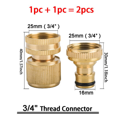 Raccords Rapides en Laiton pour Tuyau de Jardin – Filetage BSP 1/2" & 3/4" – Lot de 2 (22 Modèles)