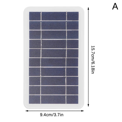 Panneau Solaire Portable USB 2W/5W - Chargeur Étanche Randonnée & Camping