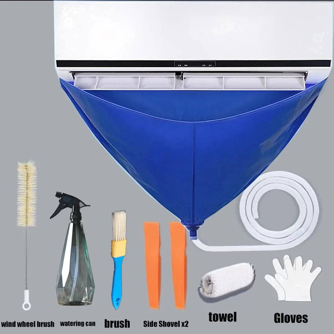 Kit de Nettoyage Climatiseur Mural – Housse Étanche avec Tuyau d'Évacuation