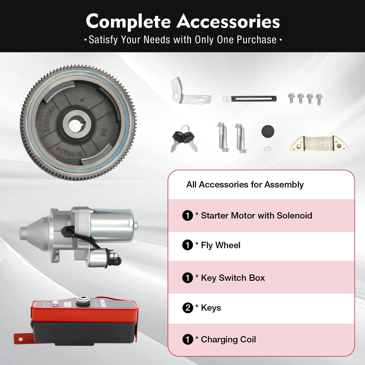 Kit Démarrage Électrique – Volant Moteur + Démarreur + Boîtier Clé pour Honda GX160 GX200 GX340 GX390