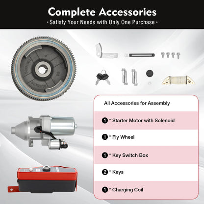 Kit Démarrage Électrique – Volant Moteur + Démarreur + Boîtier Clé pour Honda GX160 GX200 GX340 GX390