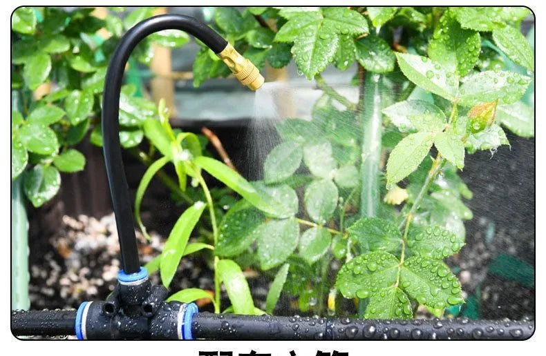 Kit d'Irrigation Automatique 5-20M - Arroseur Rotatif Buse Cuivre Jardin Balcon