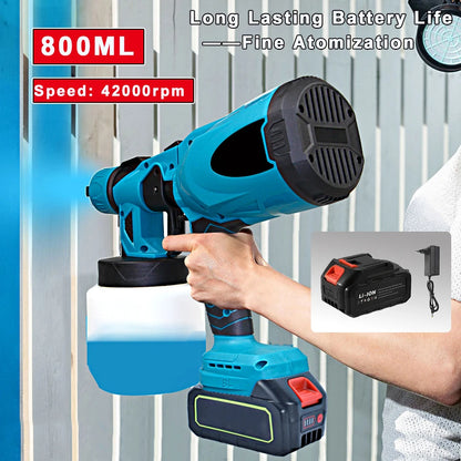 Pistolet Pulvérisateur Électrique Sans Fil 800ml