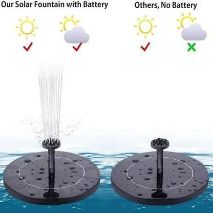 Fontaine Solaire Flottante 13/16/18cm – Pompe pour Bassin, Bain d'Oiseaux & Jardin
