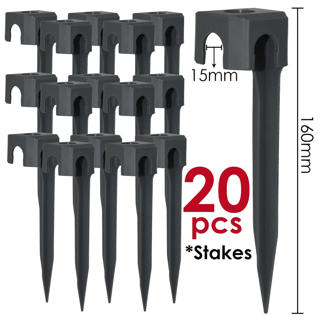 Kit d'Irrigation Jardin 5-30M - Pompe 60W Timer Buse Cuivre 360° Arrosage Automatique Serre