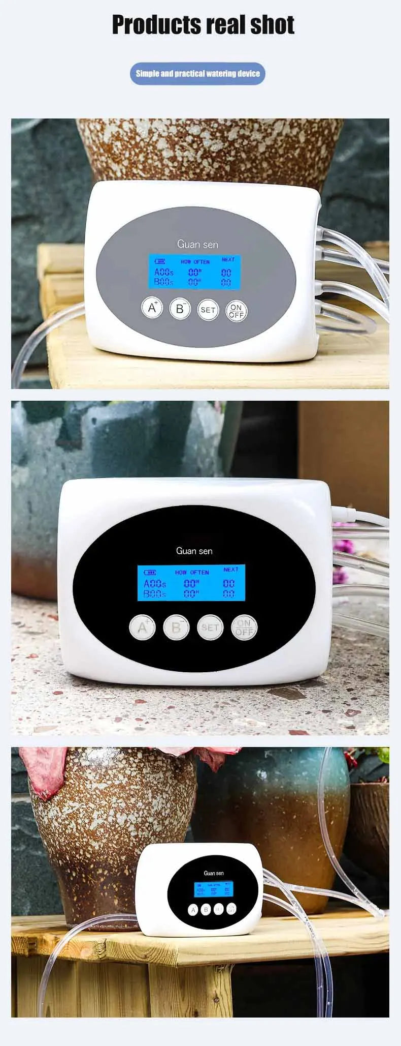 Arroseur Automatique Solaire Double Pompe – Minuterie Intelligente Goutte-à-Goutte, 10m / 15m / 20m
