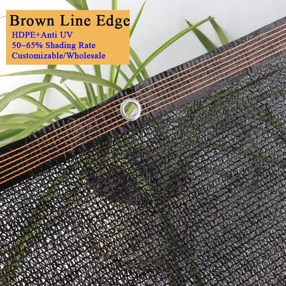 Filet d'Ombrage HDPE Noir 4/6/12PIN – Pare-Soleil Anti-UV 50~90% | Jardin, Serre, Pergola
