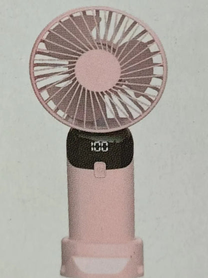 USB Mini Strong Wind Handheld Fan Portable Quiet Rechargeable Desktop Air Cooler with Phone Holder Cooling Fan Outdoor Travel