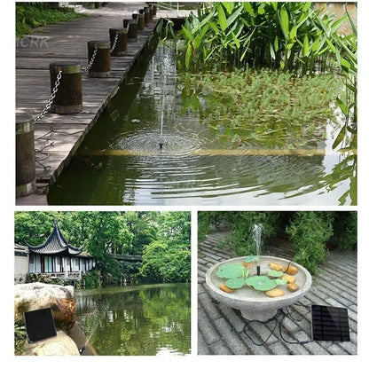 Kit Pompe Fontaine Solaire 1.4W – 11cm, Bassin, Bain d'Oiseaux & Jardin