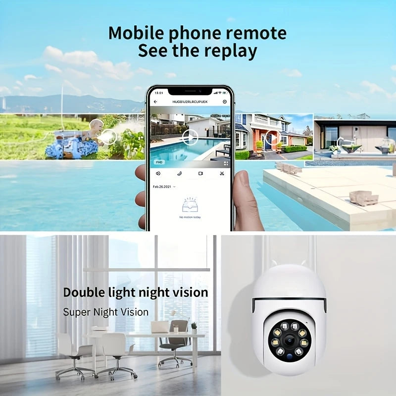 Caméra de Sécurité WiFi 1080P HD BoyKeep – Vision Nocturne Couleur, Audio Bidirectionnel, Rotation 360°