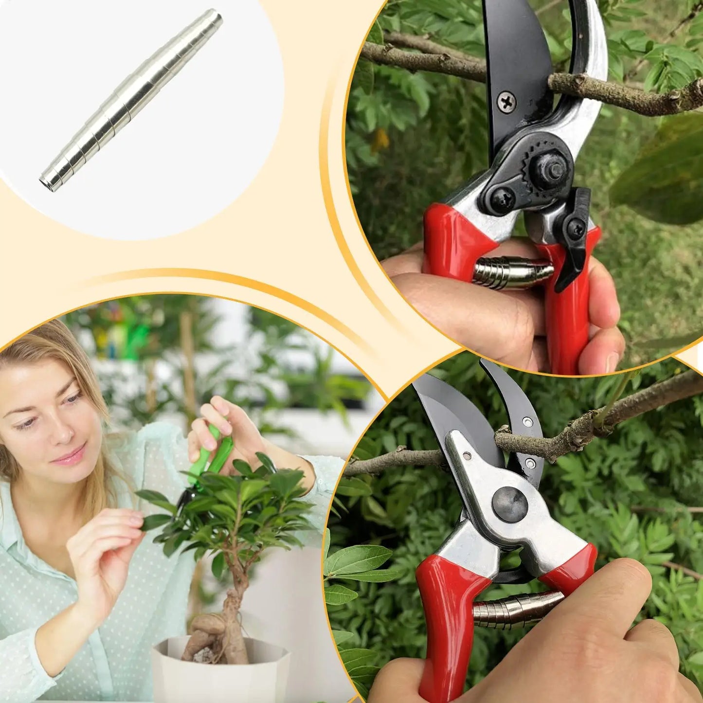 Ressort de Remplacement pour Sécateur – 6cm, 7cm ou 8cm, Métal Robuste, Jardinage