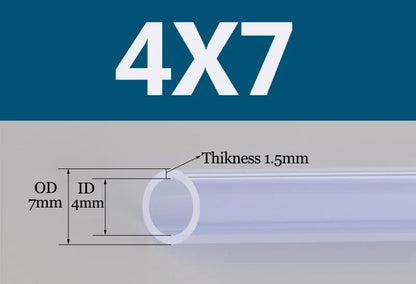 Tuyau Silicone Alimentaire Transparent | Flexible Non Toxique 2 à 18mm - 1m ou 5m