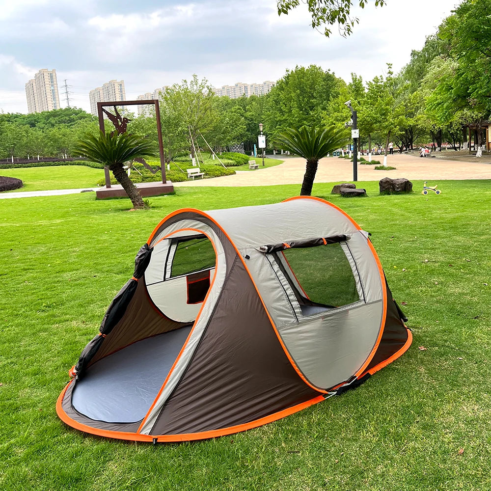 Camping en tente automatique pop-up 5-8 personnes - Ouverture instantanée 280x210cm