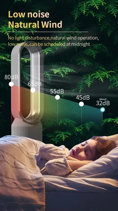 Ventilateur Colonne Sans Pale — Silencieux, Design & Sécurisé