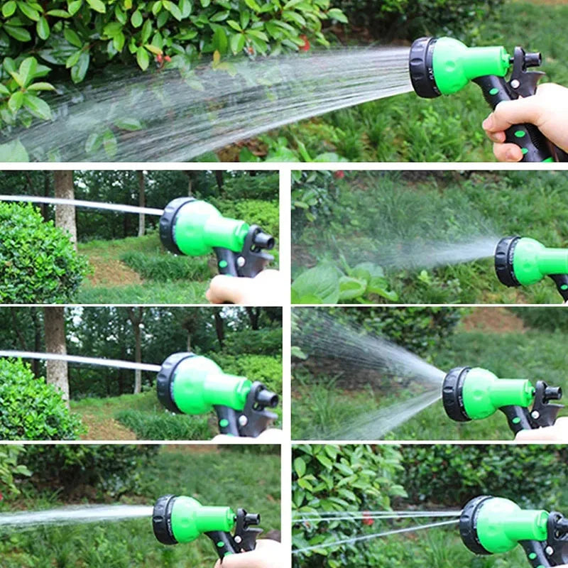 Tuyau d'Arrosage Extensible avec Pistolet Haute Pression 7 Modes