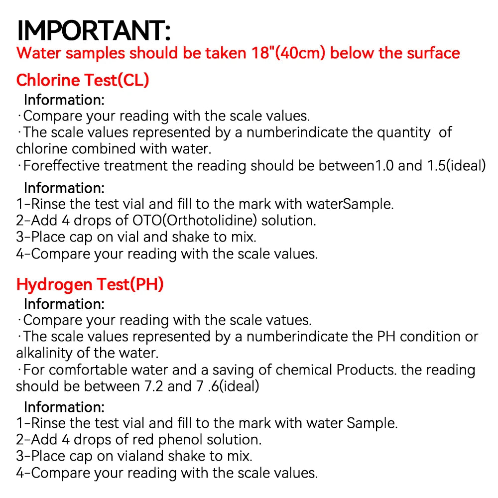 Kit Test Piscine pH et Chlore – Testeur Eau Piscine, Aquarium & Hydroponique