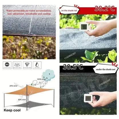 Filet d’ombrage HDPE anti-UV 85-90% – Jardin, Terrasse, Pergola, Voiture | 4 couleurs
