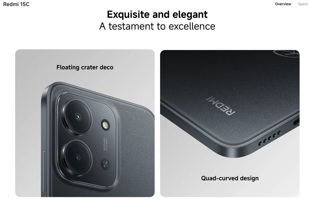 Smartphone Redmi 15C Version EU - 50MP Caméra IA MediaTek Helio G81 6.9" 120Hz - APPRO-DISTRI