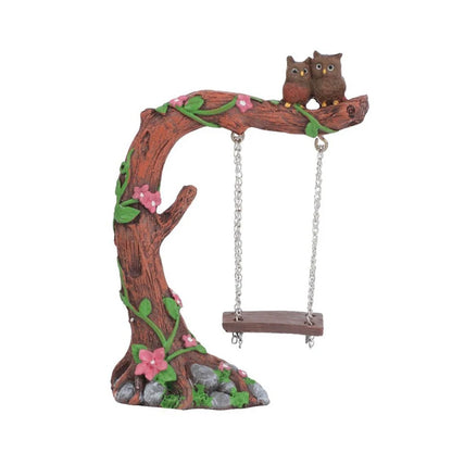 Balançoire Miniature Fée en Résine – Décoration Jardin Féerique, Maison de Poupée & Micro-Paysage (3 Styles)