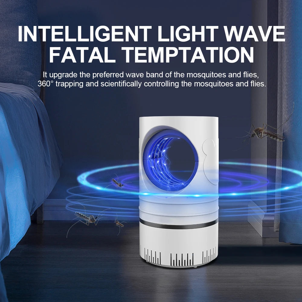 Piège à Moustiques USB LED – Lampe Anti-Insectes 360° à Aspiration