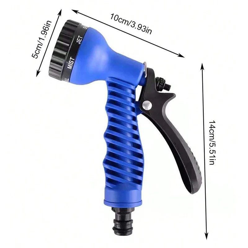 Tuyau d'Arrosage Extensible avec Pistolet Haute Pression 7 Modes